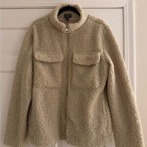 Women's Cream Sherpa Jacket